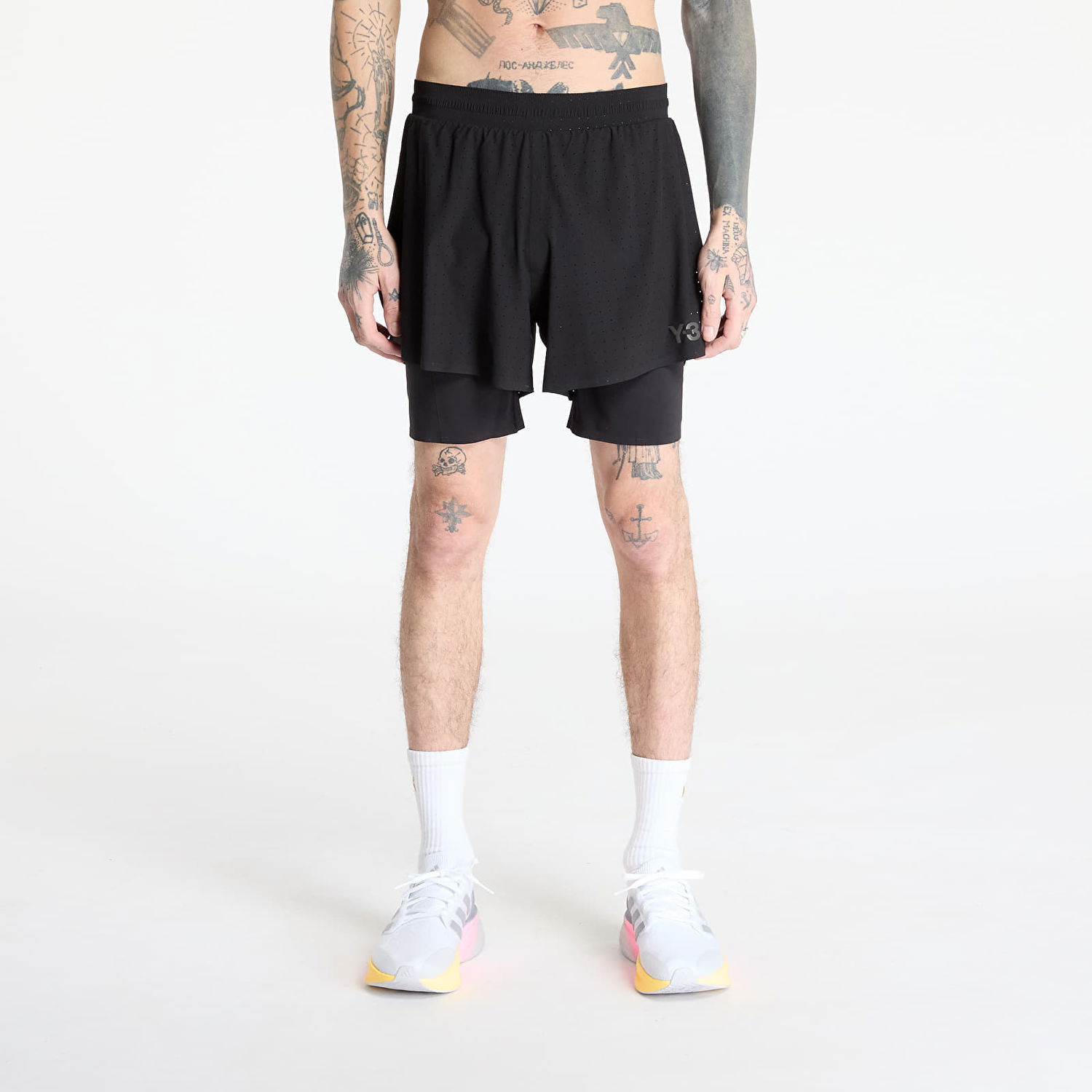 Kratke hlače Y-3 Y-3 Running Shorts with Tights Črna | JV7326, 0