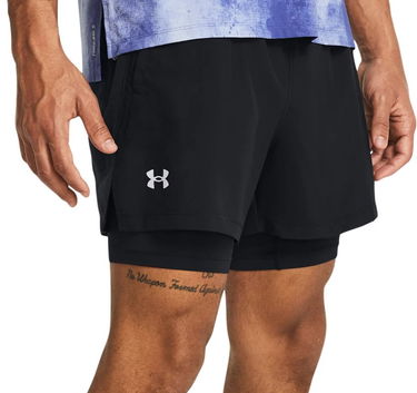 Kratke hlače Under Armour UA LAUNCH 5 2-IN-1 SHORTS-BLK Črna | 1382640-001, 0