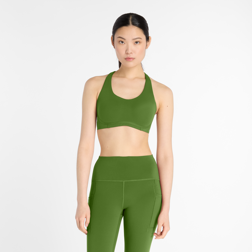 Modrček New Balance Halter Neck Sports Bra Zelena | NBWB51052AGN