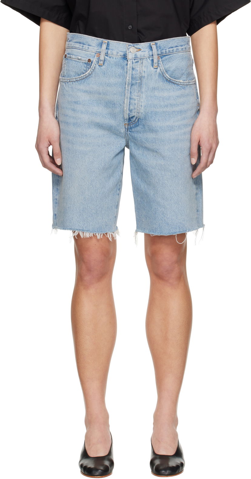 Kratke hlače AGOLDE AGOLDE 90's Distressed Denim Shorts Modra | A223-1206