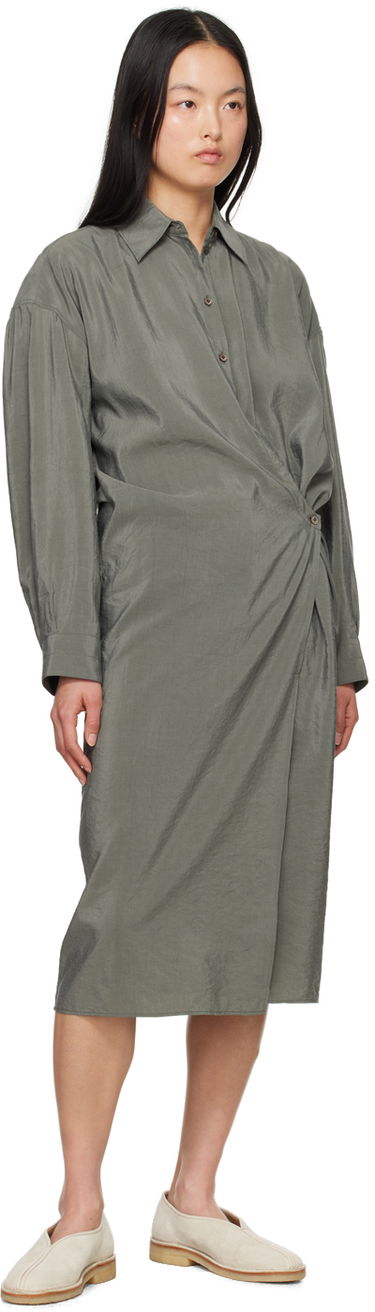 Obleke LEMAIRE Lemaire Twisted Midi Dress Zelena | DR1024 LF208, 3