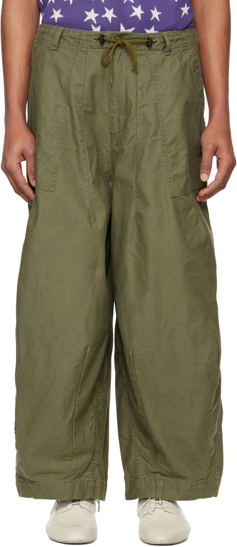 Cargo hlače Needles NEEDLES H.D. Wide-Leg Trousers Zelena | QV153