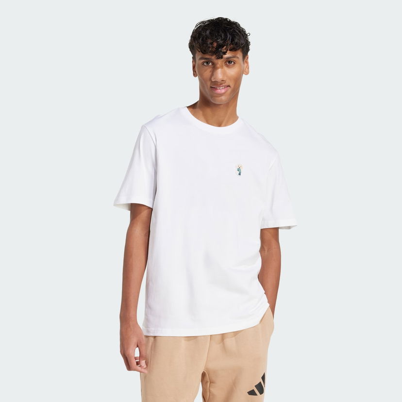 Majica adidas Performance Dog Patch T-Shirt Bela | JZ7440