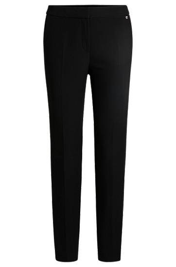 Hlače BOSS Slim Fit Stretch Trousers with Logo Rivet Črna | 50539991, 0