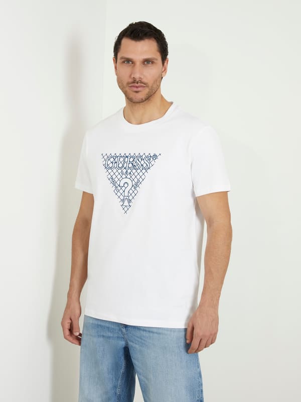 Majica GUESS Embroidered Triangle Logo Bela | M4RI27K8FQ4, 0