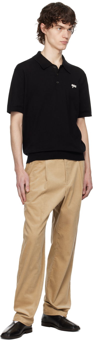 Polo majica A.P.C. A.P.C. Gregorio Knit Polo Črna | COGDK-H23393, 3