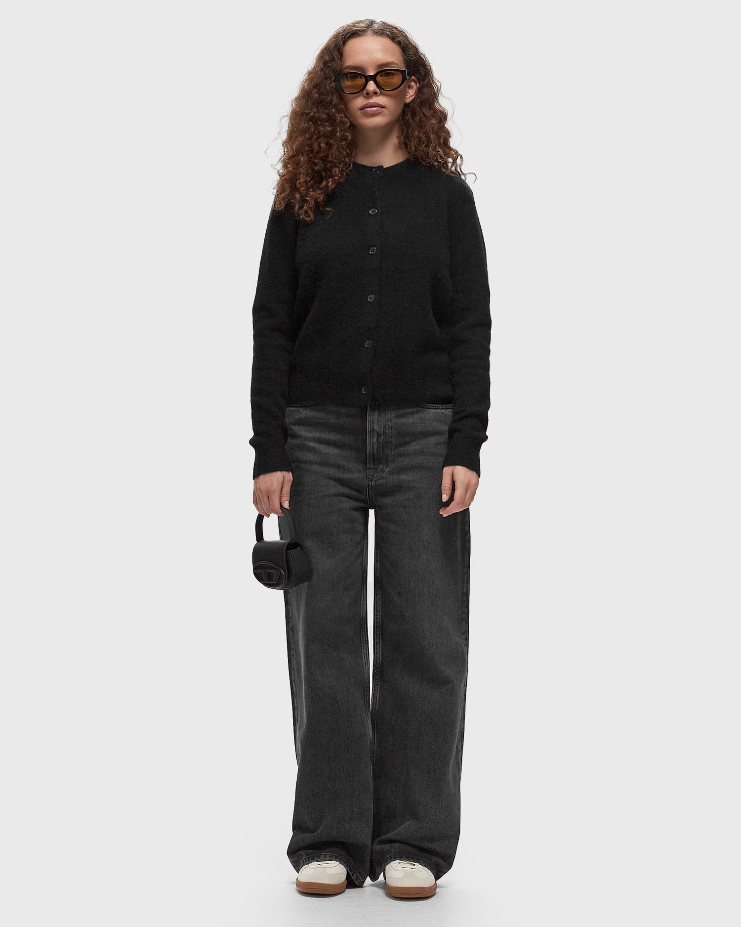 Pleteni pulover Samsoe Samsoe Samsøe & Samsøe NOR Short Cardigan Črna | F16422744-BLACK, 1