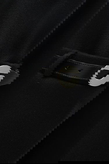 Plašči Coperni Coperni Belted Wool Blend Coat Črna | COPM14F1011, 4