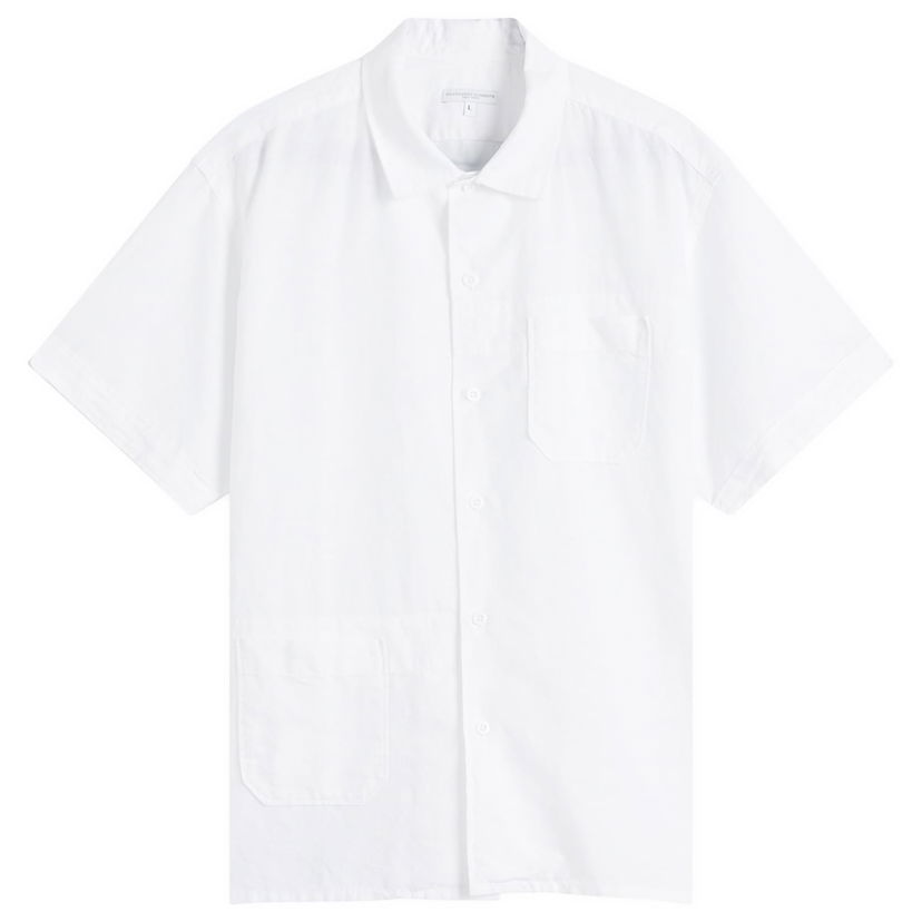 Srajce Engineered Garments Engineered Garments Camp Shirt Handkerchief Linen, Size L Bela | QT017-RK298