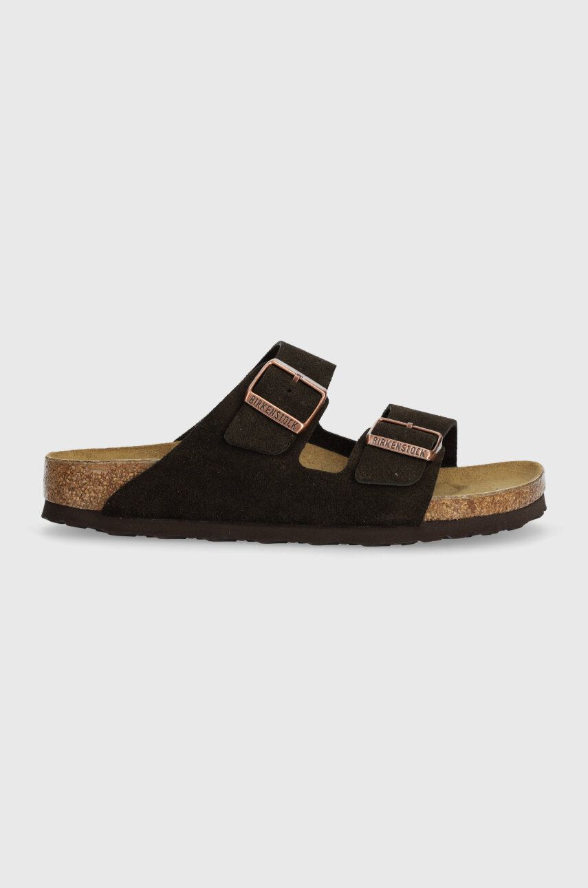 Superge in čevlji Birkenstock Birkenstock Arizona Suede Slides Rjava | 1027083, 0