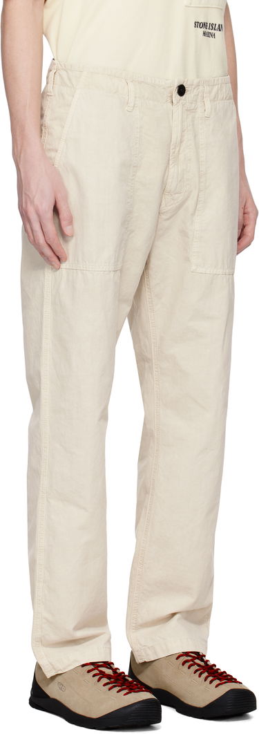 Cargo hlače Stone Island Stone Island Brushed Organic Cotton Canvas Old Effect Trousers Črna | K1S15 3100023 S00WA, 4