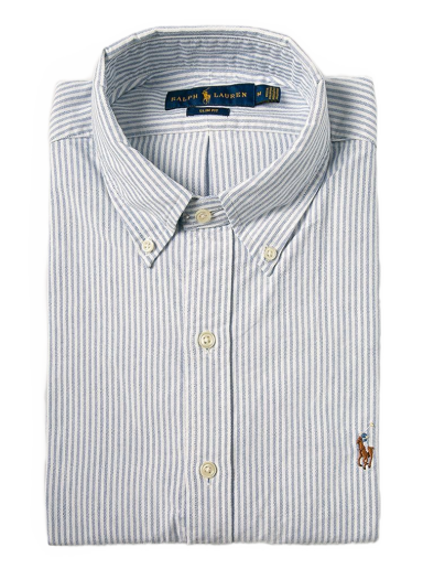Srajce Polo by Ralph Lauren Striped Oxford Shirt Modra | 710549084009