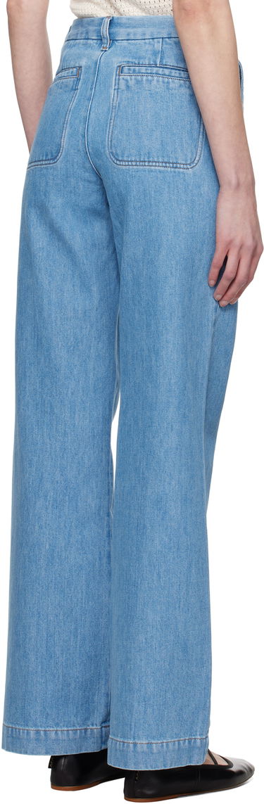 Kavbojke A.P.C. A.P.C. Seaside Wide-Leg Jeans Modra | COHEQ-F09085, 2