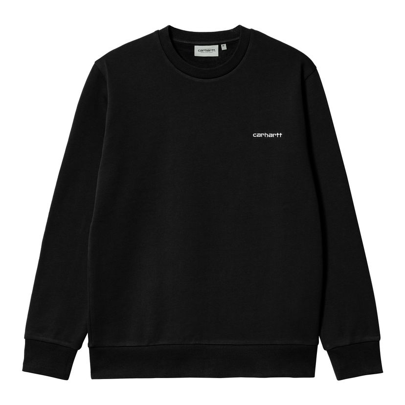 Pulover Carhartt WIP Script Embroidery Hoodie Črna | I033657_0D2_XX