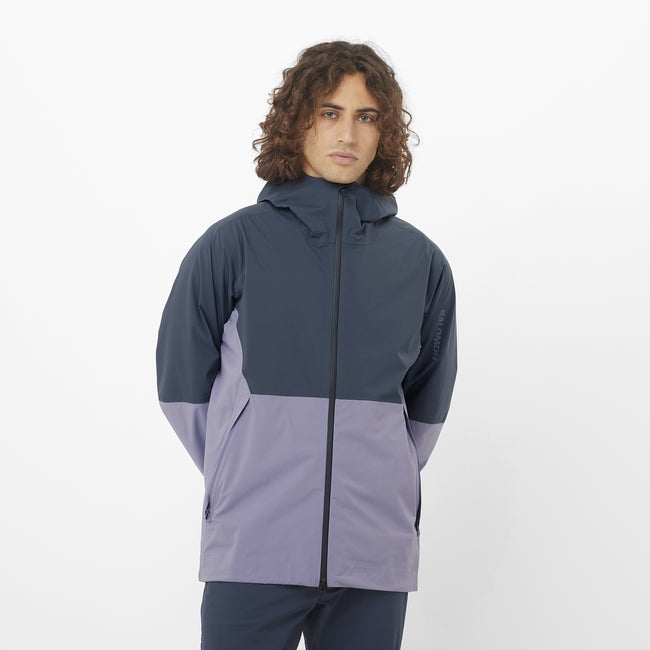 Vetrovka Salomon Outerpath 2.5L Rain Jacket Lila | LC2473300, 0