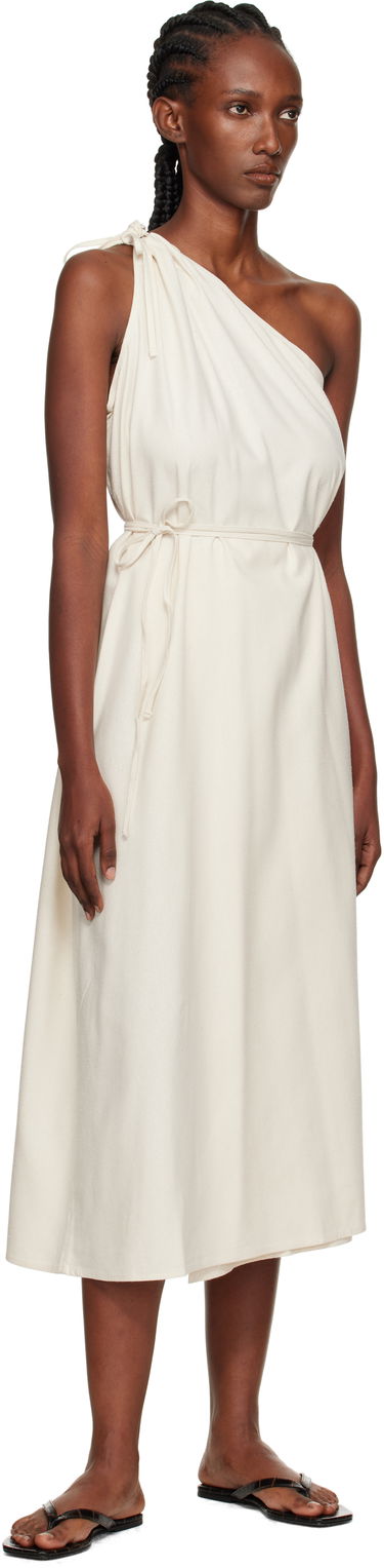 Obleke Baserange Baserange View One-Shoulder Midi Dress Bela | DRVI-WS-AU25, 3