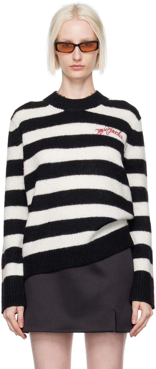 Pleteni pulover Marc Jacobs Marc Jacobs Striped Brushed Logo Sweater Večbarvna | 2F4RTP061K07