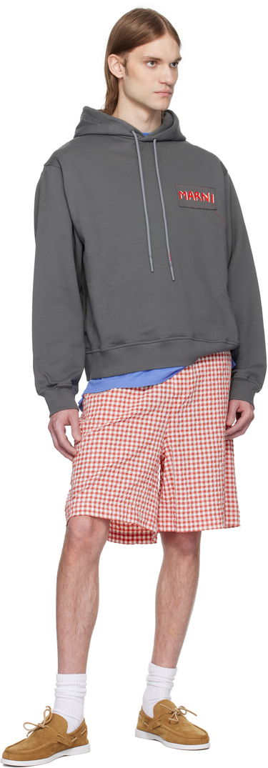 Pulover Marni Marni Loopback Cotton Jersey Hoodie Siva | FUMU0137X0 UTC275, 3