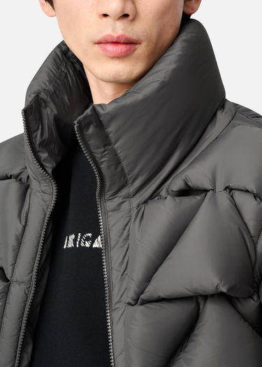 Puhovka AXEL ARIGATO Geometric Quilted High-Neck Puffer Jacket Siva | A3125001, 7