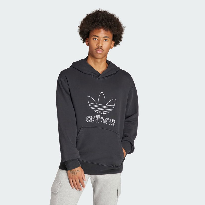 Pulover adidas Originals Adicolor Outline Trefoil Črna | IU2373
