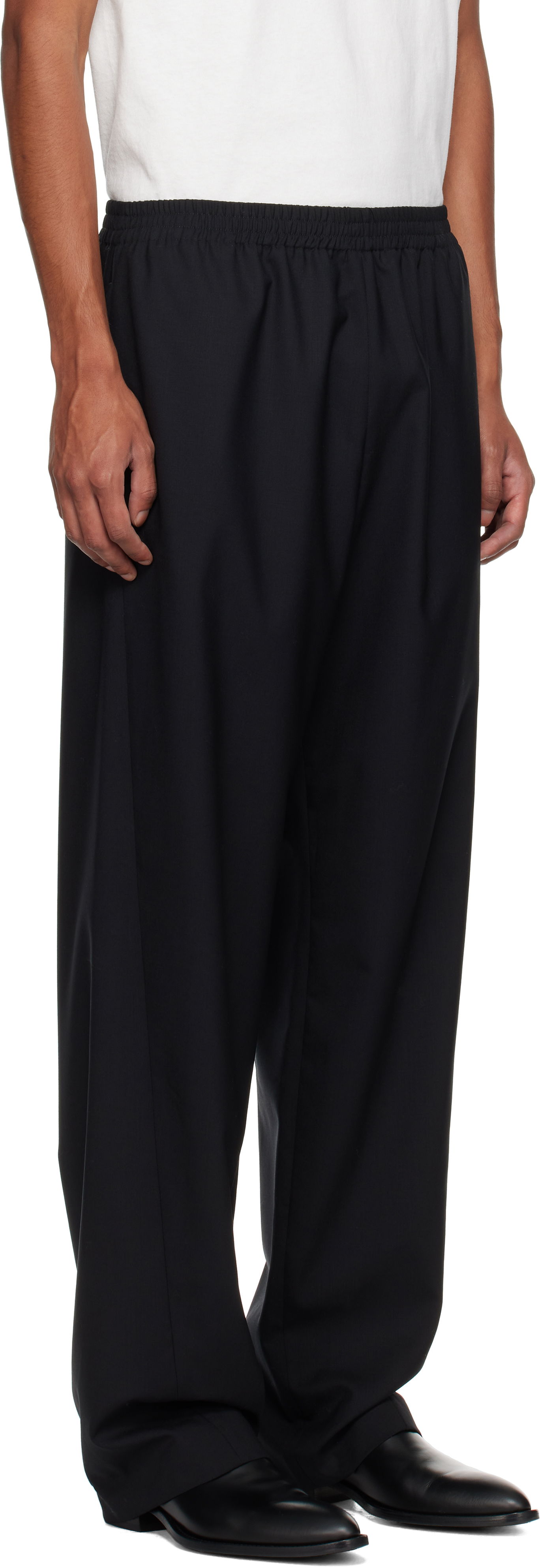 Hlače The Row Konan Elastic Waist Trousers Črna | 803-W3464, 1