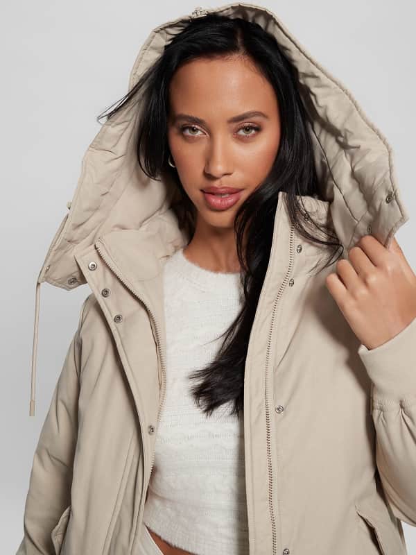 Puhovka GUESS Hooded Long Bež | W3BL77WFVW0, 0