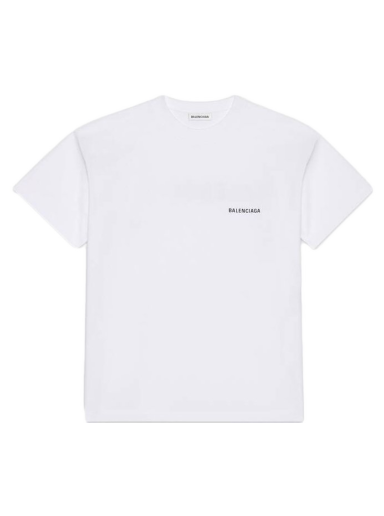 Majica Balenciaga Large Fit T-shirt Bela | 612965TIVG59040