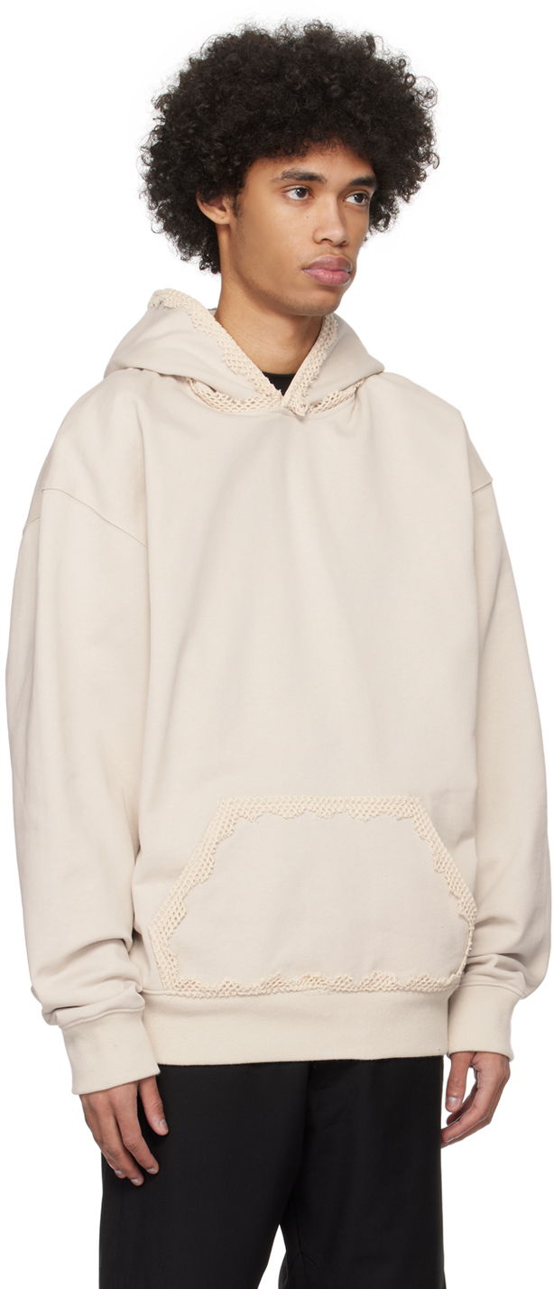 Pulover HELIOT EMIL Spherical Lace Detail Hoodie Bež | PRESS24_M_08_061_ST18, 1