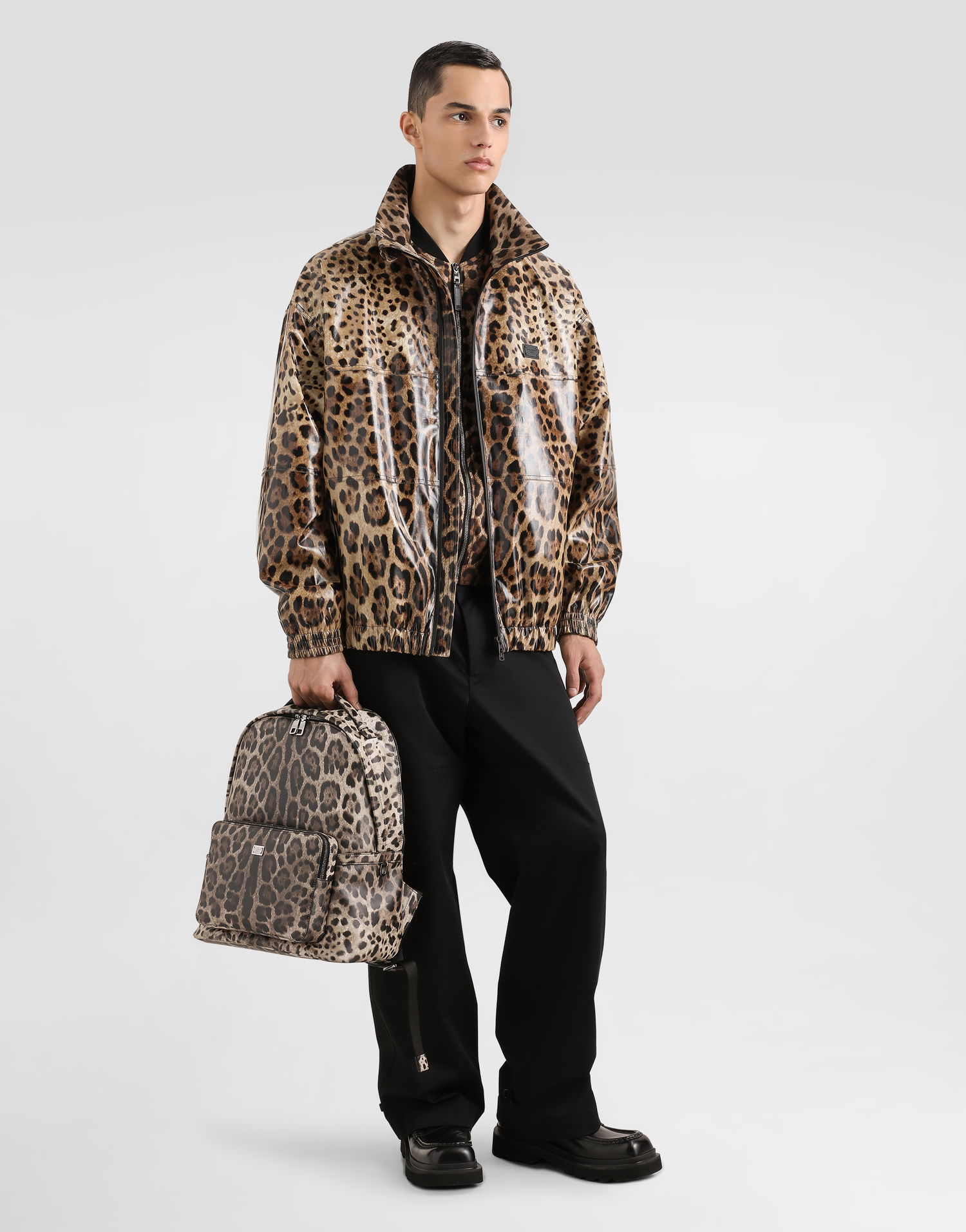 Bomber jakna Dolce & Gabbana Dolce & Gabbana Animal Print Technical Fabric Bomber Jacket Večbarvna | G9BLMTIS1B7HY13M, 1
