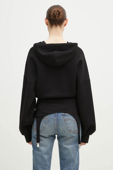 Pulover Fiorucci Fiorucci Neoprene Suspender Zip-Up Hoodie Črna | W01FMSHO268NE01BK01, 2