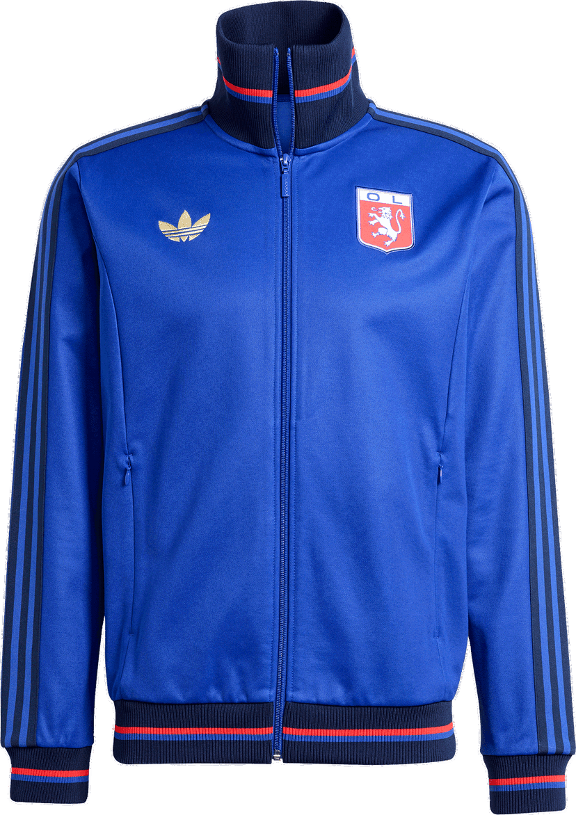 Vetrovka adidas Originals Olympique Lyon 75 Anniversary Track Jacket Modra | jl8078