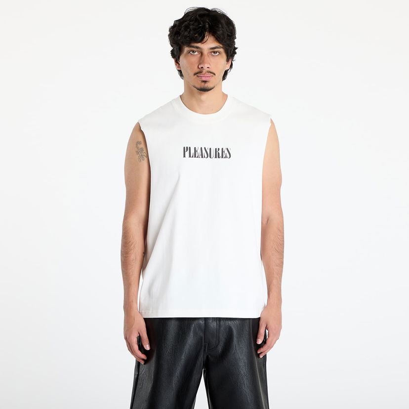 Majica brez rokavov Pleasures PLEASURES Onyx Sleeveless T-Shirt Bela | P25SU017 WHITE