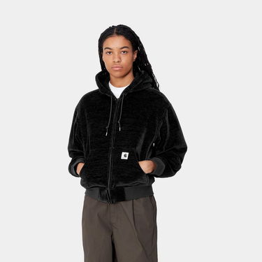 Pulover Carhartt WIP Active Fleece Zip-Up Hoodie Črna | I033905_8, 2