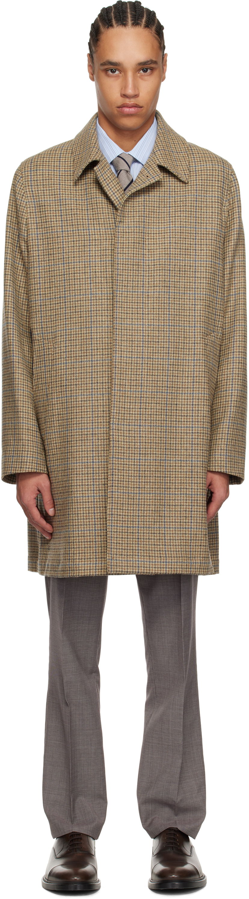 Plašči Paul Smith Paul Smith Casual Fit Check Coat Bež | M1R-391Y-P02567-61