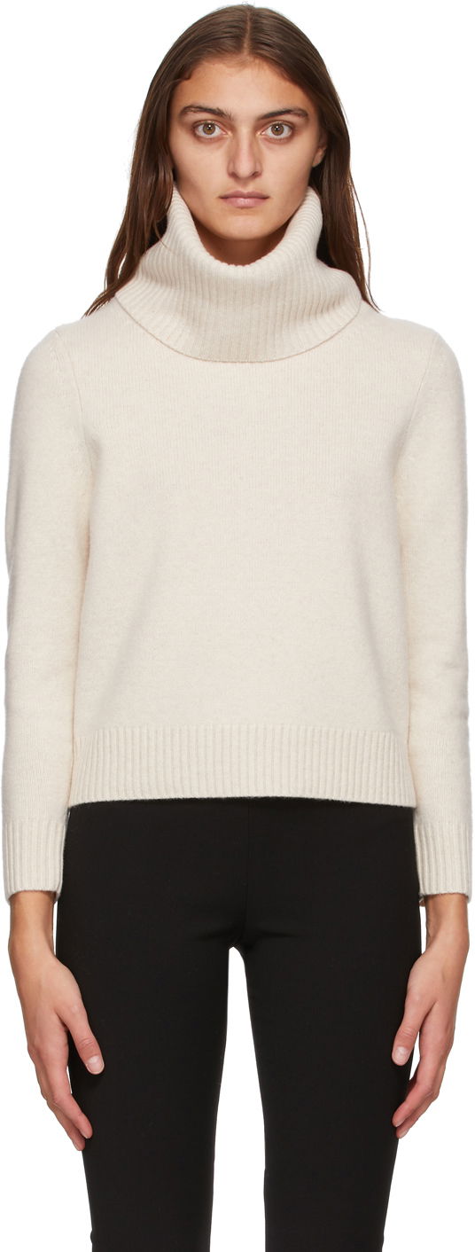 Pleteni pulover TOTEME TOTEME Prati Wool & Cashmere Turtleneck Bež | 204-562-752