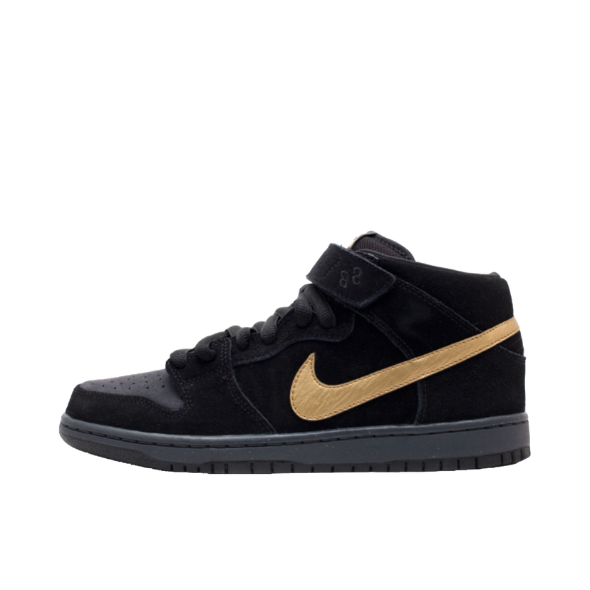Superge in čevlji Nike SB SB Dunk Mid Obsidian Metallic Gold Črna | 314383-474