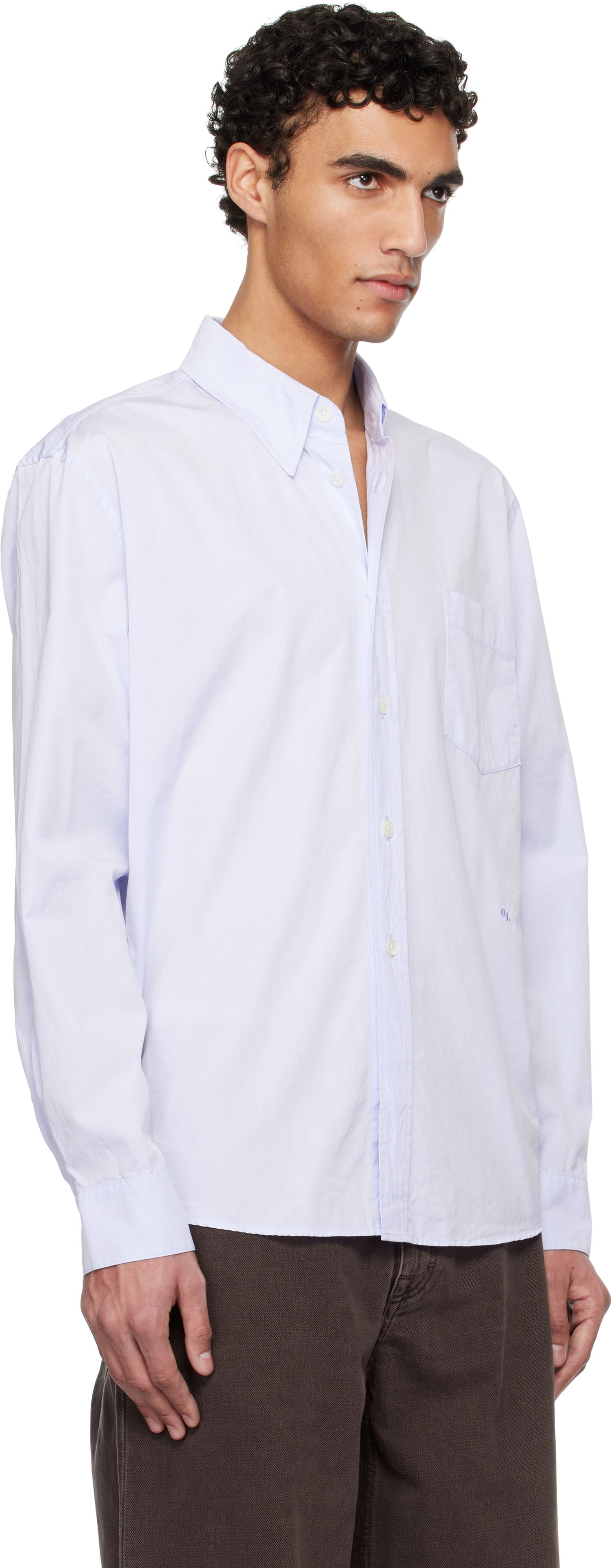 Srajce OUR LEGACY Our Legacy Beyond Button-Down Shirt Modra | M2252BD, 1