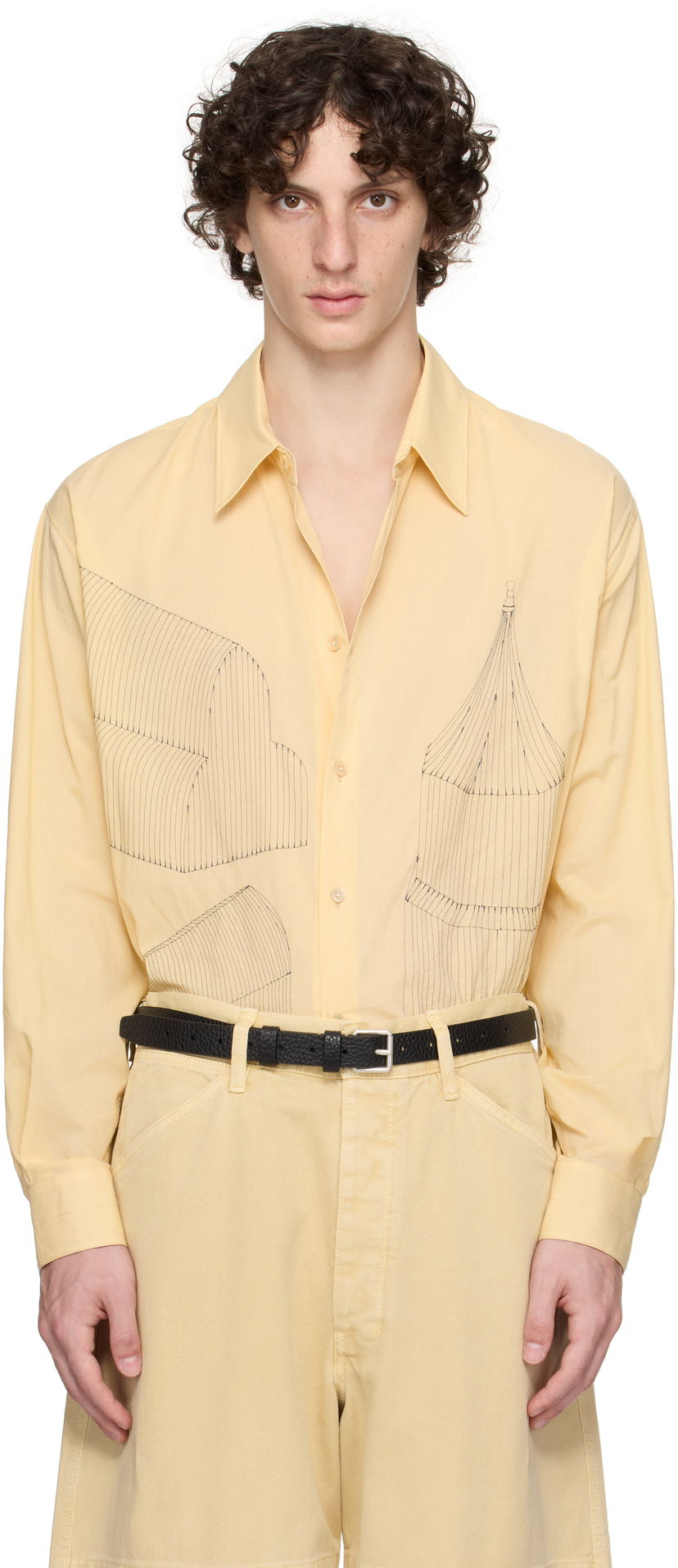 Srajce LEMAIRE Lemaire Philippe Weisbecker Relaxed Shirt Rumena | SH1164 LF1389