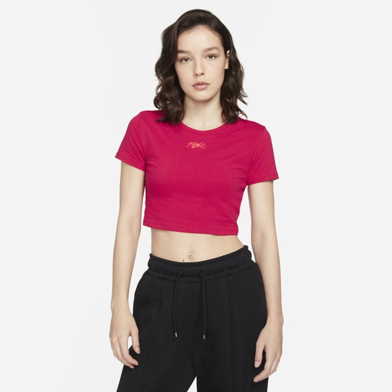Krop-top Jordan Jordan (Her)itage Cropped T-Shirt Roza | DM5250-614