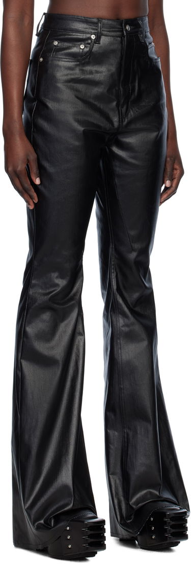 Kavbojke Rick Owens Rick Owens Hollywood Bolan Bootcut Coated Jeans Črna | RP01E7329 SCT, 1