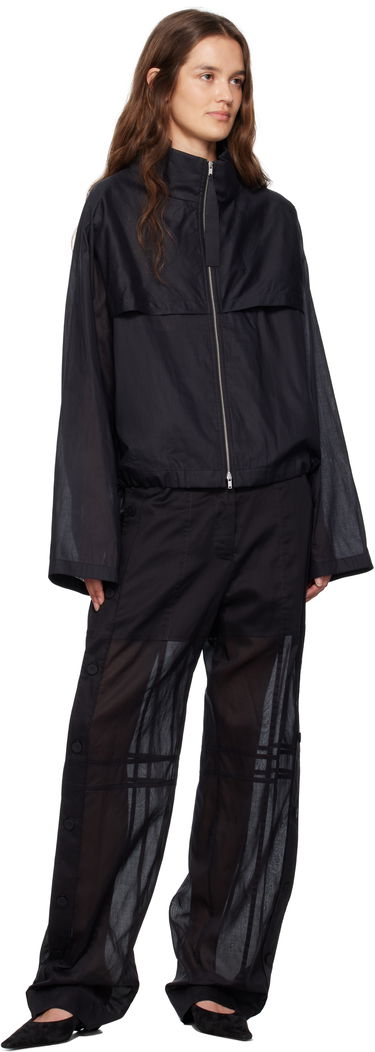 Jakna Jil Sander Jil Sander Cotton Muslin Zip Up Jacket Črna | J01SW0009_J45014, 3