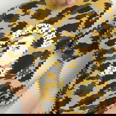 Majica BAPE Bathing Ape 1st Camo College Tee, Size Large Rumena | 001CSL301010M-YEL, 5