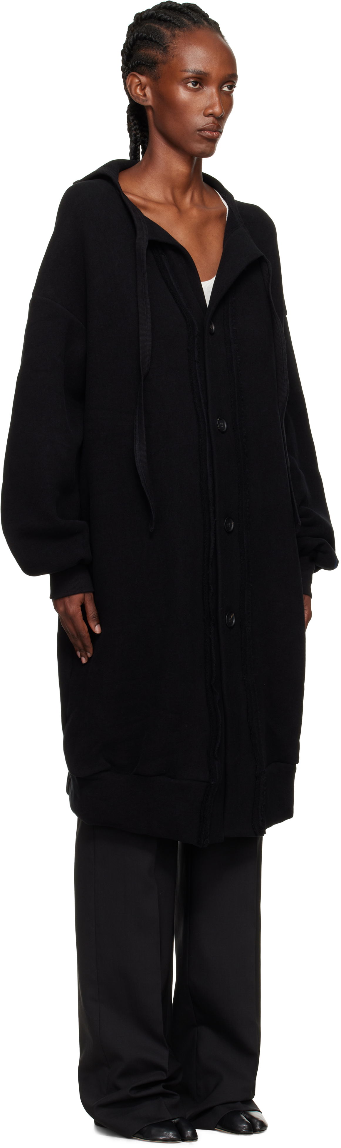 Jakna Yohji Yamamoto YOHJI YAMAMOTO Jersey Twill Button Cardigan Črna | FM-T86-002, 1