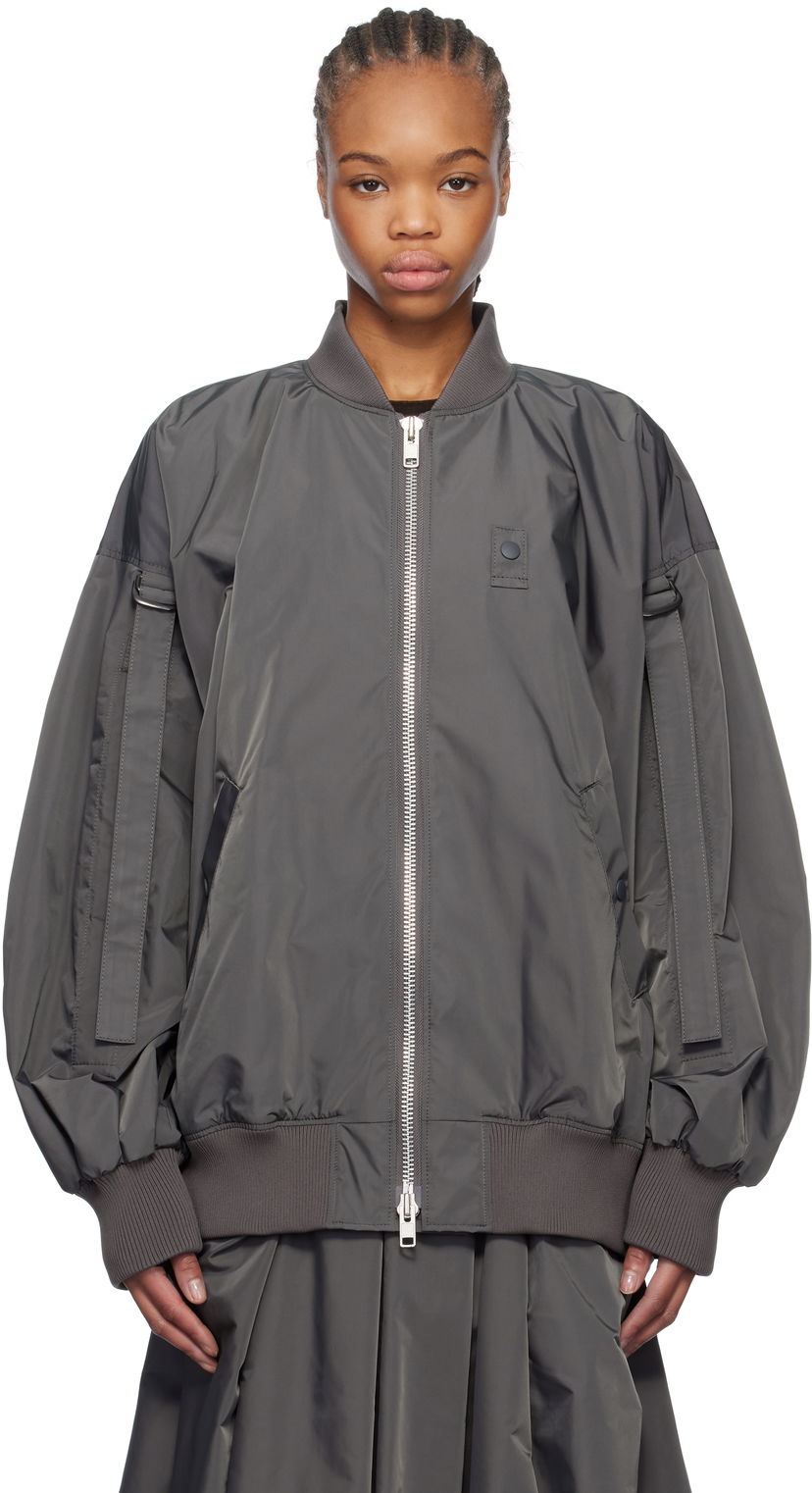 Bomber jakna Yohji Yamamoto Yohji Yamamoto R-Belted Bomber Jacket Siva | FT-J54-600