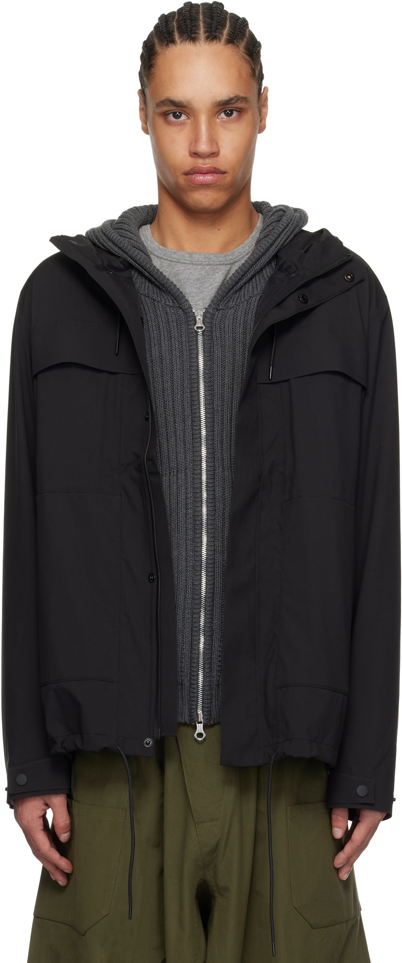 Vetrovka Rains Suva Hardshell Cargo Rain Jacket Črna | 12400