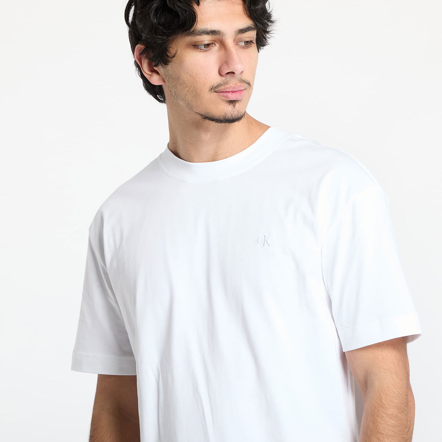 Majica CALVIN KLEIN Calvin Klein Jeans Soft Layered Monogram T-Shirt Bela | J30J327089 YAF, 1