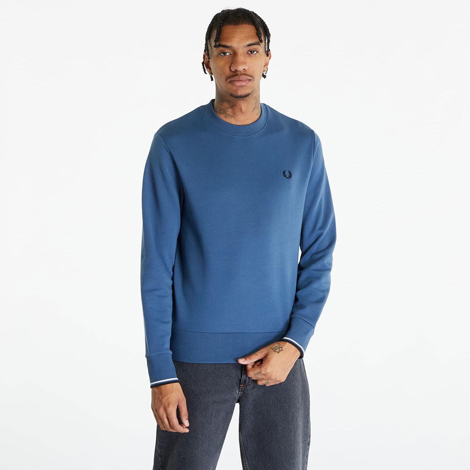 Pleteni pulover Fred Perry Crewneck Mornarica | M7535 F57, 0