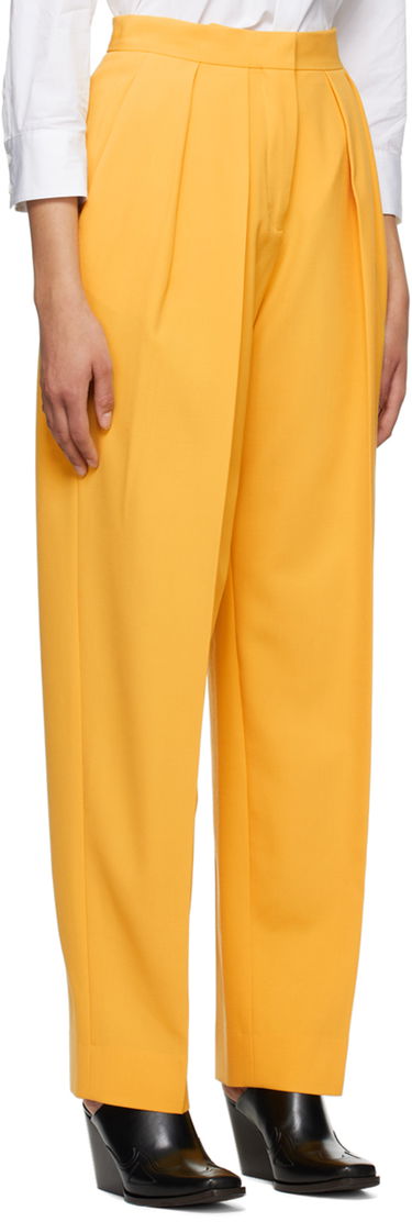 Hlače Stella McCartney Stella McCartney Pleated Trousers Rumena | 6400643AU701, 1