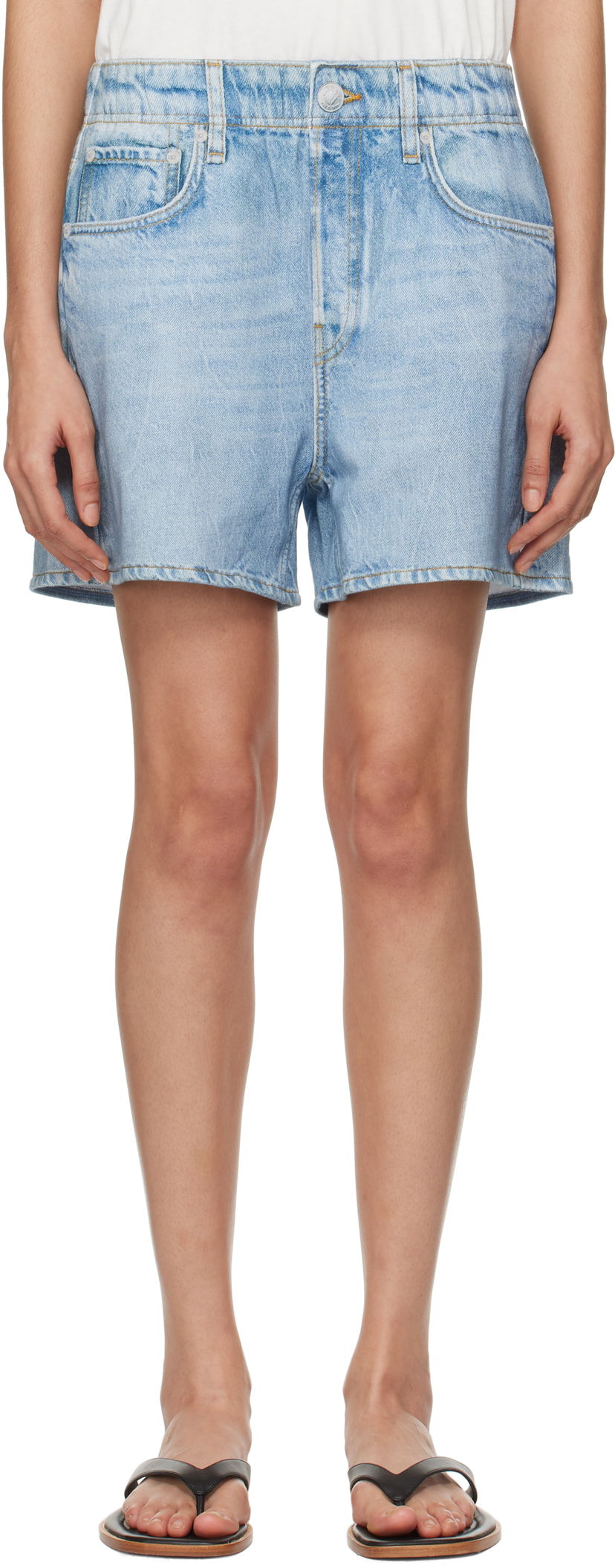 Kratke hlače rag & bone Rag & Bone Women's Miramar Terry Walking Shorts Modra | WCW24P40018201