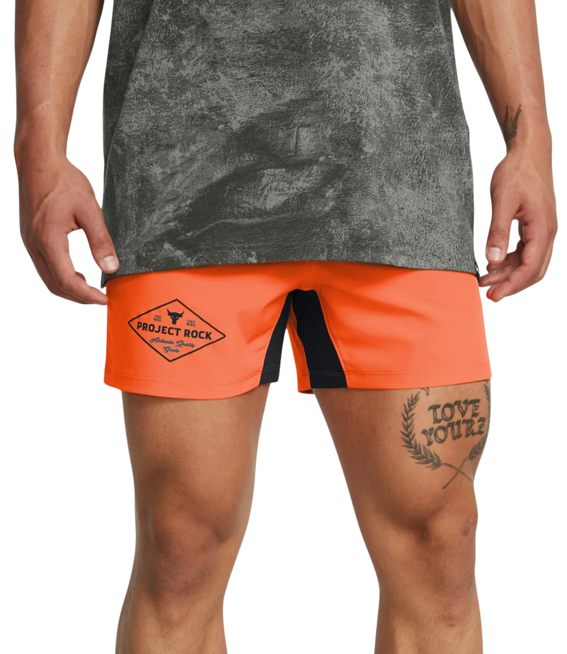 Kratke hlače Under Armour Project Rock Ultimate 5in Training Shorts Oranžna | 1387773-800
